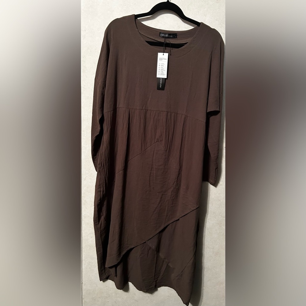 NWT Zanzea Collection large brown dress